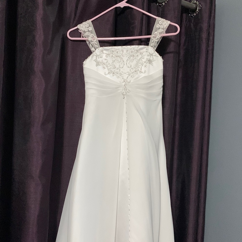 Beautiful white flower girl dress. Cleaning out closet